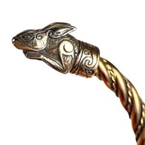IRSKÝ ZAJÍC, NÁRAMEK, BRONZ - NÁRAMKY - ŠPERKY