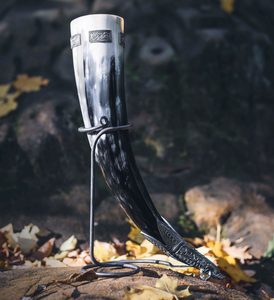 GUNNAR, VIKINGSKÝ KRÁLOVSKÝ KRAVSKÝ ROH, 0.4 L - ROHY NA PITÍ - STOLOVÁNÍ