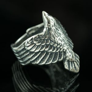 CORVUS, VRÁNA, STŘÍBRNÝ PRSTEN, AG 925 - PRSTENY - STŘÍBRNÉ ŠPERKY