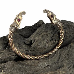 HUGINN A MUNINN, VIKINGSKÝ NÁRAMEK, BRONZ - NÁRAMKY - ŠPERKY