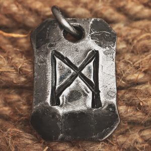 MANNAZ, KOVANÁ RUNA, AMULET - KOVANÉ ŠPERKY - ŠPERKY