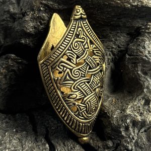 NÁKONČÍ NA VIKINGSKÝ MEČ, JELLING, BRONZ - PŘÍSLUŠENSTVÍ K MEČŮM - ZBRANĚ