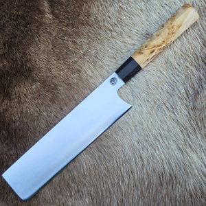 JAPONSKÝ NŮŽ NAKIRI NEREZOVÁ OCEL, BŘÍZA - KUCHYŇSKÉ NOŽE - ZBRANĚ