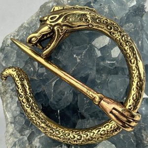 NIDHOGG, DRAK, BRONZOVÁ SPONA - BROŽE A KNOFLÍKY - ŠPERKY