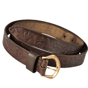 ŠIŠKY LESNICKÝ KOŽENÝ OPASEK, TMAVĚ HNĚDÝ - OPASKY Z KŮŽE - SEDLÁŘSTVÍ