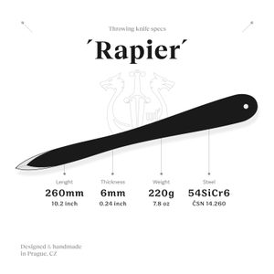 RAPIER, ZÁVODNÍ VRHACÍ NŮŽ - VRHACÍ NOŽE WULFLUND FORGE - ZBRANĚ
