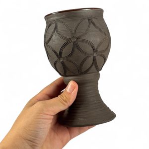 STŘEDOVĚKÝ KERAMICKÝ POHÁR, 14CM - HISTORICKÁ KERAMIKA - STOLOVÁNÍ