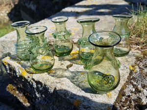 BÍLÝ VLK, PANÁKOVÁ SADA 6 KUSŮ - HISTORICKÉ SKLO - STOLOVÁNÍ