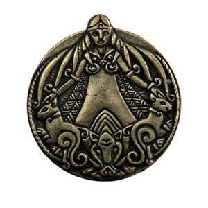 FREYA VIKINSKÁ BOHYNĚ, AMULET, ZINEK STAROMOSAZ - VŠECHNY AMULETY, VLASTNÍ VÝROBA - ŠPERKY