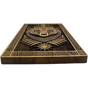 MEDVĚD - DŘEVĚNÝ NÁSTĚNNÝ OBRAZ 21X30CM - DŘEVĚNÉ OBRAZY - HOME DECOR