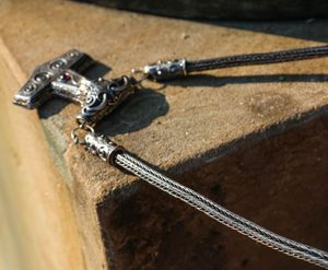 THOROVO KLADIVO SCANIA, VIKING KNIT, VIKINGSKÝ STŘÍBRNÝ NÁHRDELNÍK, AG 925 - NÁHRDELNÍKY - STŘÍBRNÉ ŠPERKY
