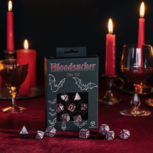 BLOODSUCKER DICE SET: SCARLET, SADA UPÍRSKÝCH RPG HRACÍCH KOSTEK - HRACÍ KOSTKY A KALÍŠKY - HRY A KNIHY