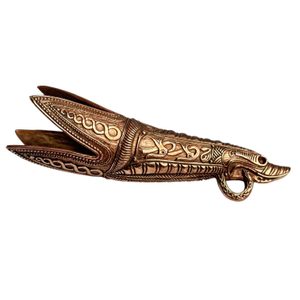 NÁKONČÍ NA ROH NA PITÍ, SHETLANDY, SKOTSKO, BRONZ - ROHY NA PITÍ - STOLOVÁNÍ
