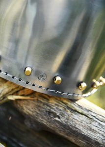 NĚMECKÝ BASCINET KLAPPVISOR, STŘEDOVĚKÁ PŘILBA, 2 MM PLECH - STŘEDOVĚKÉ PŘILBY - ZBROJE