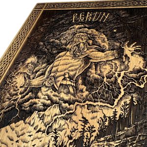 PERUN NÁSTĚNNÁ DEKORACE, DŘEVO - DŘEVĚNÉ OBRAZY - HOME DECOR