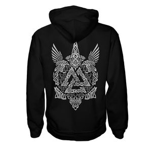 VALKNUT VIKINGSKÁ ČERNOBÍLÁ MIKINA ZIPPER - MIKINY - MÓDA