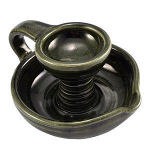 HISTORICKÝ SVÍCEN, KERAMICKÝ, ZELENÝ - SVÍCNY - HOME DECOR