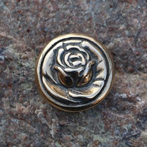 RŮŽE, KNOFLÍK, BRONZ - BROŽE A KNOFLÍKY - ŠPERKY