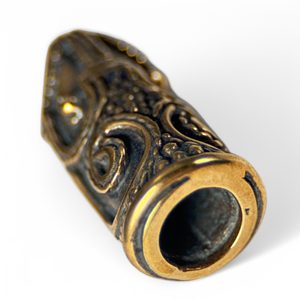 KONCOVKA, VIKING, ÖDESHÖG, BRONZ, 1 KUS - DROBNÉ BRONZOVÉ ŠPERKY - ŠPERKY