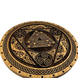 VALKNUT, DŘEVĚNÝ NÁSTĚNNÝ OBRAZ 32CM - DŘEVĚNÉ OBRAZY - HOME DECOR