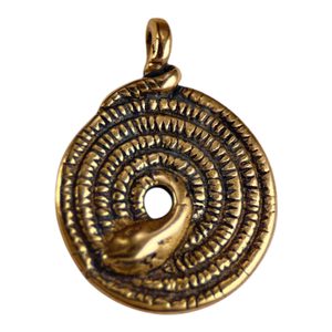 STOČENÝ HAD, PŘÍVĚŠEK, BRONZ - PŘÍVĚSKY - ŠPERKY