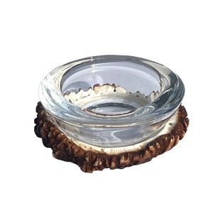 Deer Rose Candle Holder with Glass for a Tea Light