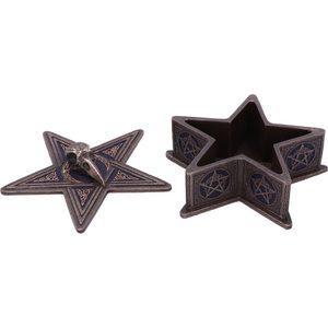 VRÁNA - PENTAGRAM RAVEN BOX 16.5CM - ŠPERKOVNICE, KRABIČKY - HOME DECOR