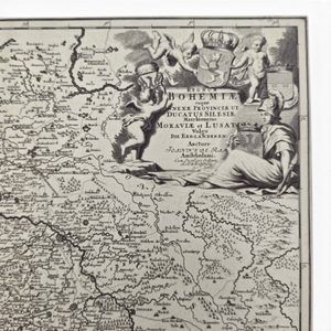 BOHEMIAE REGNUM, HISTORICKÁ MAPA ČESKÉHO KRÁLOVSTVÍ, RUČNÍ PAPÍR - PLAKÁTY - HOME DECOR