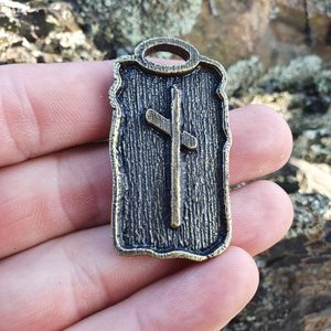 NAUTHIZ, RUNOVÝ AMULET ZINEK STAROMOSAZ - RUNY - ŠPERKY