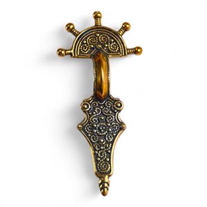 FIBULA - SLOVANSKÝ PŘÍVĚŠEK, ODLÉVANÝ GRANULOVANÝ A FILIGRÁNOVÝ ŠPERK, BRONZ - PŘÍVĚSKY - ŠPERKY
