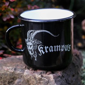 KRAMPUS PLECHÁČEK, SMALTOVANÝ HRNEK - POHÁRY A HRNKY - HOME DECOR