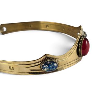 Medieval Women’s Brass Crown with Glass