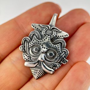 VIKINSKÁ HLAVA, GNEZDOVO, STŘÍBRNÝ PŘÍVĚSEK, AG 925 - PŘÍVĚSKY - STŘÍBRNÉ ŠPERKY
