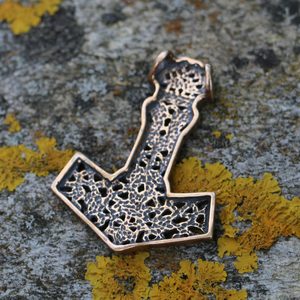 MJÖLNIR THOROVO KLADIVO BRONZOVÝ PŘÍVĚŠEK - PŘÍVĚSKY - ŠPERKY