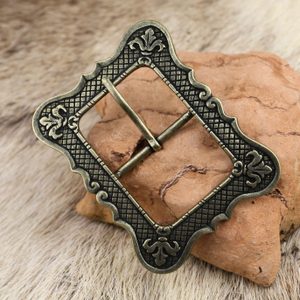 FLEUR - VELKÁ RENESANČNÍ SPONA STAROMOSAZ - OPASKOVÉ SPONY A KOVÁNÍ - MÓDA