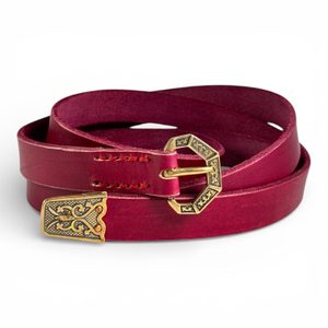 SALZBURG, STŘEDOVĚKÝ OPASEK, BRONZ, XIII. STOLETÍ, ČERVENÝ - OPASKY Z KŮŽE - SEDLÁŘSTVÍ