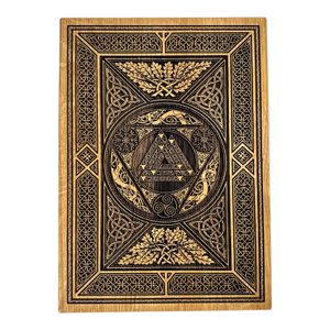 VALKNUT S DUBOVÝM LISTÍM NÁSTĚNNÁ DEKORACE, DŘEVO 32X44CM - DŘEVĚNÉ OBRAZY - HOME DECOR