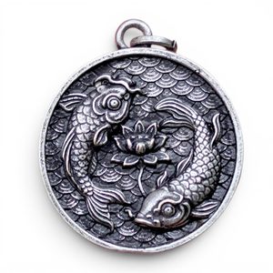PŘÍVĚSEK JAPONSKÝ KOI KAPR, ZINEK - VŠECHNY AMULETY, VLASTNÍ VÝROBA - ŠPERKY