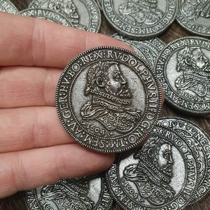 ČECHY, RUDOLF II, TOLAR, REPLIKA MINCE - ZINEK - STŘEDOVĚK AŽ RENESANCE, MINCE - KOVÁŘSTVÍ A MINCE