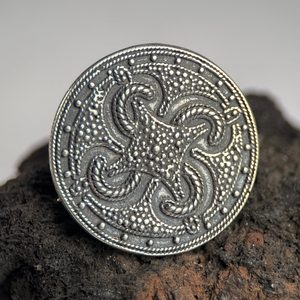 VIKINSKÁ BROŽ THUMBY-BIENEBEK, REPLIKA, STŘÍBRO AG 15G - STŘÍBRNÉ BROŽE A SPONY - STŘÍBRNÉ ŠPERKY