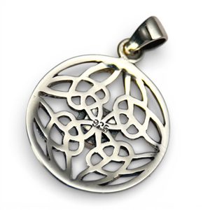 KELTSKÝ KRUH, LABRADORIT, PŘÍVĚSEK, STŘÍBRO 925/1000 - PŘÍVĚSKY - STŘÍBRNÉ ŠPERKY