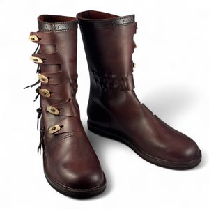 JARL, VIKINGSÉ VYSOKÉ BOTY S PAROHOVÝMI KNOFLÍKY - VIKINSKÉ A SLOVANSKÉ BOTY - MÓDA