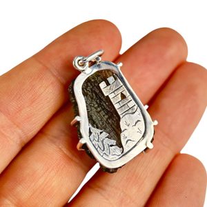 CASTELLUM, PŘÍVĚSEK, VLTAVÍN, STŘÍBRO 925/1000 - ŠPERKY S VLTAVÍNY - STŘÍBRNÉ ŠPERKY