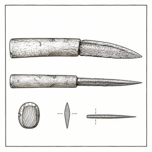 Medieval Knife, Olomouc, Moravia, 13th Century