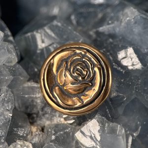 RŮŽE, KNOFLÍK, BRONZ - BROŽE A KNOFLÍKY - ŠPERKY