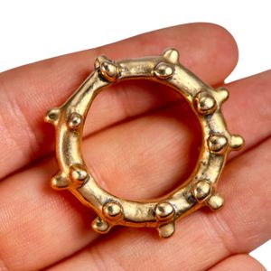 KELTSKÝ AMULET, OZUBENÉ KOLO, LOŠÁNKY, BRONZ - PŘÍVĚSKY - ŠPERKY