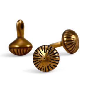 VIKINSKÝ KNOFLÍK, BIRKA, ŠVÉDSKO BRONZ - BROŽE A KNOFLÍKY - ŠPERKY