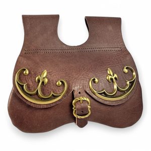 STŘEDOVĚKÁ KOŽENÁ BRAŠNA XV. - XVI. STOLETÍ - BRAŠNY Z KŮŽE - SEDLÁŘSTVÍ