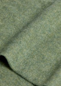 ŠÁLA IRSKÁ, FOXFORD GREEN HERRINGBONE - VLNĚNÉ ŠÁLY - MÓDA