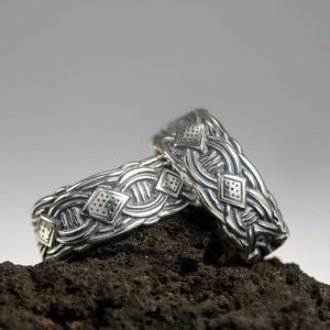 VIKINSKÝ STŘÍBRNÝ PRSTEN NASTAVITELNÝ, BORRE STYL, AG 925 - PRSTENY - STŘÍBRNÉ ŠPERKY